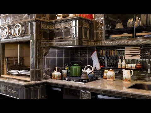 Обзор летней кухни барбекю в керамической облицовке "Версаль". Видеоблог №1